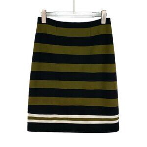 JW0521 Prada color block striped cotton casual skirt 40